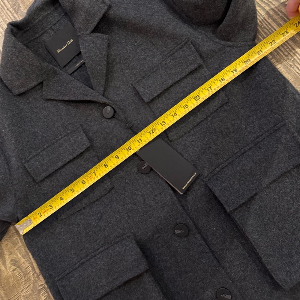 Massimo Duti Wool Pocket Coat in Charcoal- XS. - Picture 5 of 5